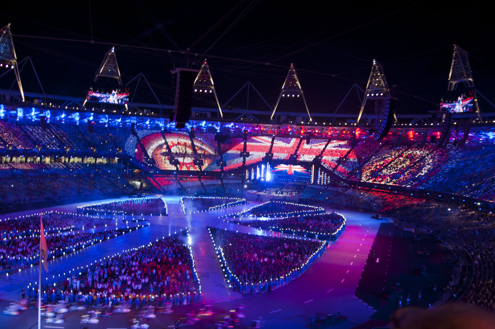 Pixels lighting effect at the London Olympics 2012 (Photo: Philip Pryke CC-BY-2.0)