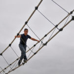 US Navy rope bridge obstacle course